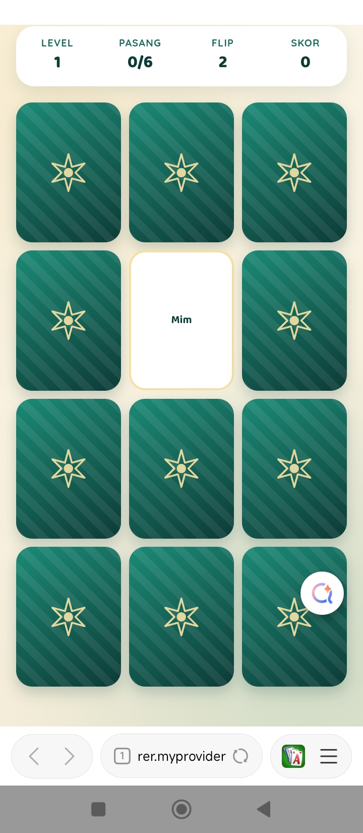 Contoh Matching Game Huruf Hijaiyah hasil KniaWorld Prompt Generator