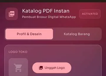Tampilan aplikasi
